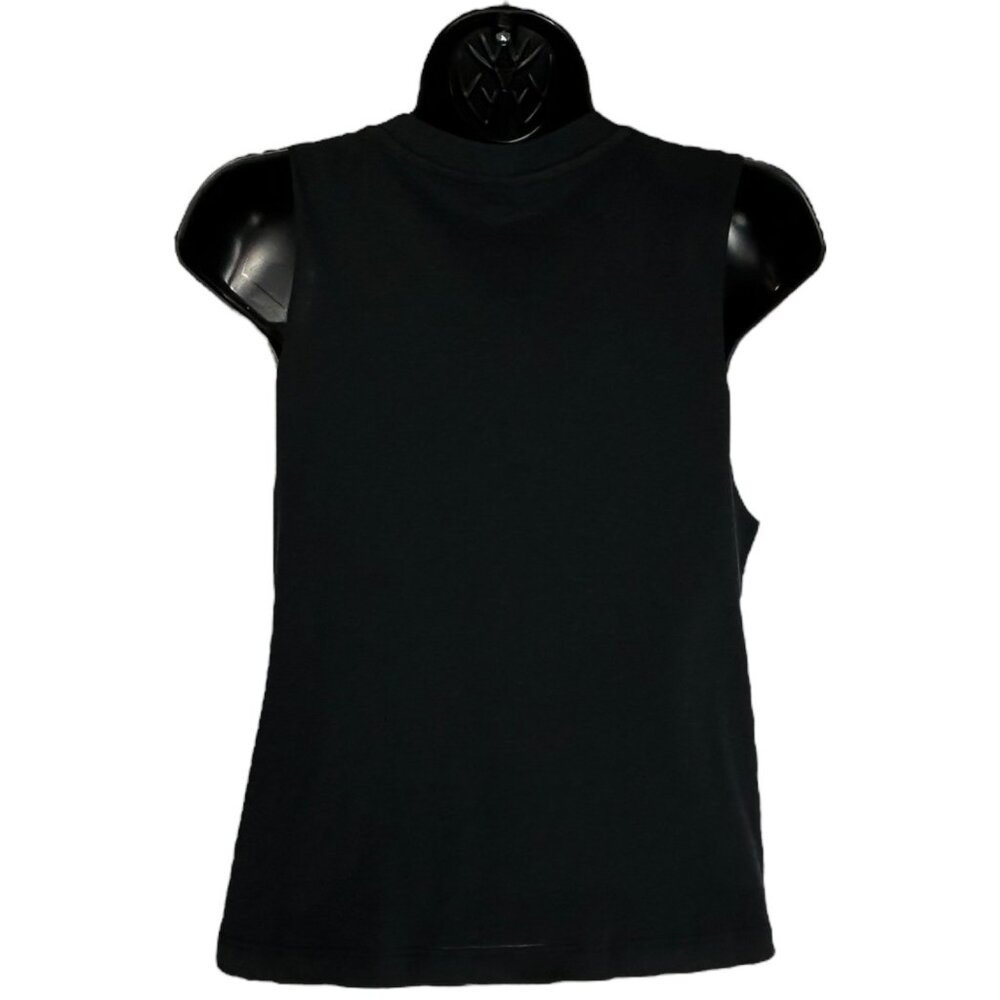 SPIRITUAL GANGSTER Peace Crop Muscle Tank Top M Black Gold Graphic Cotton Blend - Picture 7 of 11